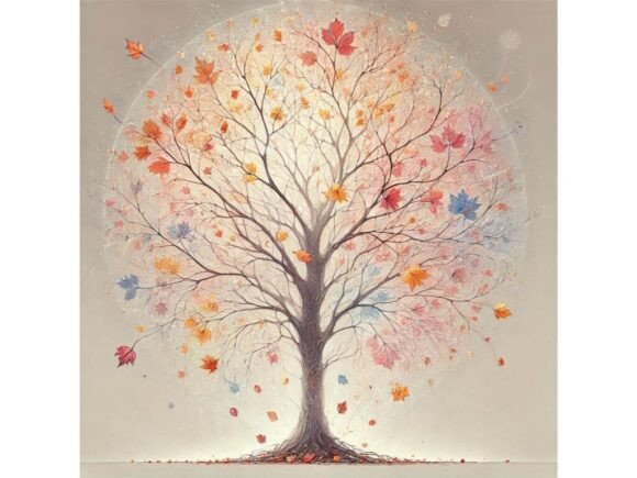Download Ethereal Fall Tree in Soft Tones - Premium Bundle