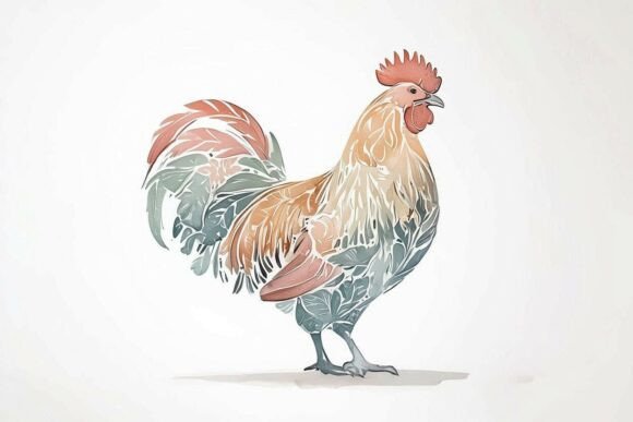 Download Soft Tones of a Painted Rooster - Premium Resources